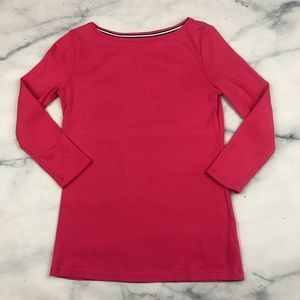 TALBOTS 3/4 SLEEVE PIMA BATEAU TEE
